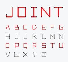 Modern vector connect typeface