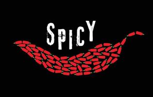 group of spicy hot chili sauce vector