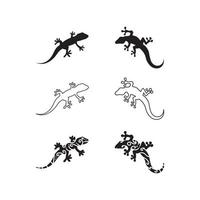 lagarto y animal vector salamandra gecko cocodrilo y reptiles diseño logo