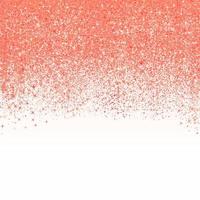 Confetti in shades of living coral border isolated on white. The color of 2019 year. Falling sparkles dots. Shiny dust vector background. Rose gold glitter texture effect