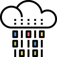 CLOUD ANALYSIS ICON VECTOR .