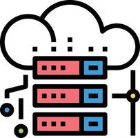 CLOUD SERVER ICON VECTOR .