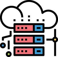 CLOUD SERVER ICON VECTOR .