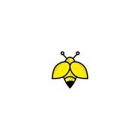 diseño de ilustración simple logo abeja vector