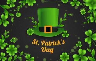 St Patrick Day Background of Shamrock Hat vector