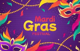 fondo de máscara de carnaval de mardi grass vector