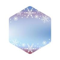 forma rombo degradado en azul con copos de nieve. hermoso elemento de fondo, postales, descuentos, su texto o cualquier diseño de invierno. ilustración vectorial para redes sociales, historias. vector