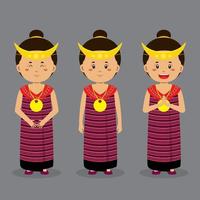 Timor Leste Character with Various Expression vector