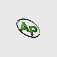 Letter AP logo for agriculture or plantation logo vector