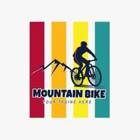 vector de ilustración de bicicleta de montaña para diseño de camiseta