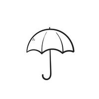 hand drawn doodle umbrella illustration icon isolated vector