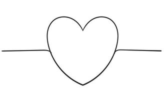 doodle heart illustration vector line art style