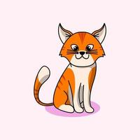 Cute cat mascot character illustration vector