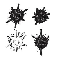 hand drawn doodle water liquid splatter illustration vector isolated