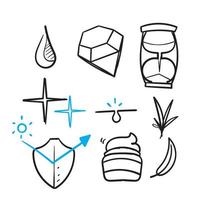 hand drawn Cosmetic Properties and Effects related illustration icon isolated doodle vector