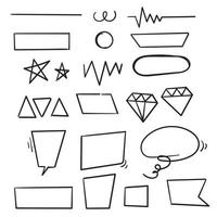 hand drawn doodle shape element illustration icon isolated vector