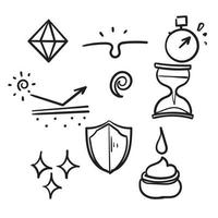 hand drawn Cosmetic Properties and Effects related illustration icon isolated doodle vector