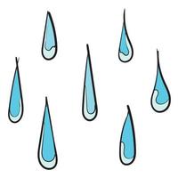 handdrawn Water drop icon design template doodle vector