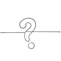 doodle question mark illustration vector