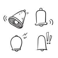 hand drawn doodle Simple Set of Notification Related Vector Line Icons. isolated