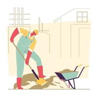 Construction Laborer Concept vector