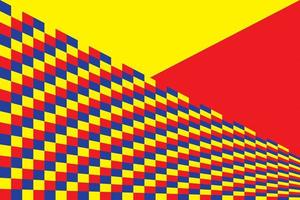 Fondo de colores primarios, azul, rojo y amarillo con forma geométrica. ilustración vectorial. vector