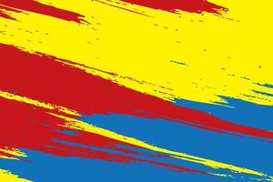 Primary colors background, blue, red, and yellow.Modern design colorful art with paint brush style. Vector illustration.