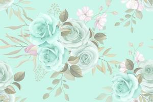 Floral seamless pattern background with soft color vector