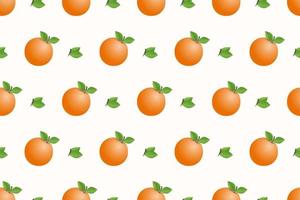 Hand drawn orange fruit seamless pattern design vector