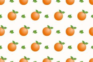 Hand drawn orange fruit seamless pattern design vector