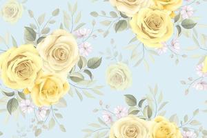 Floral seamless pattern background with soft color vector