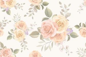 Seamless colorful floral pattern background design vector