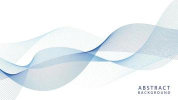 Abstract motion wave blue gradient line background vector