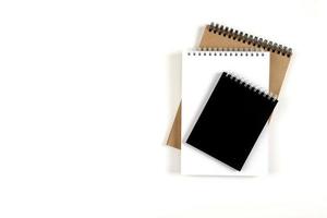 Three blank notepads photo