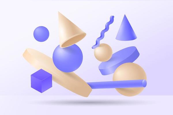 3D Geometric Shape Background