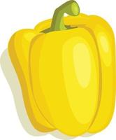 Ilustración de vector de vegetales de pimiento amarillo