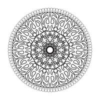 Circular pattern in the form of mandala with flower for henna mandala tattoo decoration vector