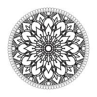 Circular pattern in the form of mandala with flower for henna mandala tattoo decoration vector