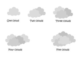 a collection of cloud illustrations vector