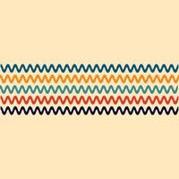 Wavy Line Stripes with 70s Color Pattern
