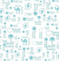 I love saudi arabia word in white background. Editable Vector Illustration.