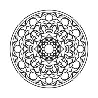 Circular pattern mandala art decoration elements vector