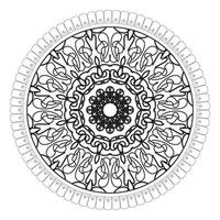 Circular pattern in the form of mandala with flower for henna mandala tattoo decoration vector