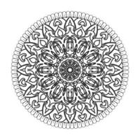 Circular pattern in the form of mandala with flower for henna mandala tattoo decoration vector