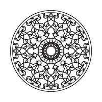 Circular pattern mandala art decoration elements vector