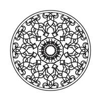 Circular pattern mandala art decoration elements vector