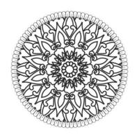 Circular pattern in the form of mandala with flower for henna mandala tattoo decoration vector