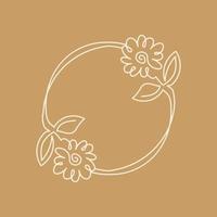 Flower Wreath Frames Logo Illustration vector