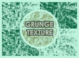 conjunto de texturas grunge de árbol de hoja perenne con diferente número de manchas sobre fondo transparente. textura de fondo de cartel antiguo. vector