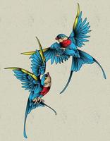 sparrow couple tattoo